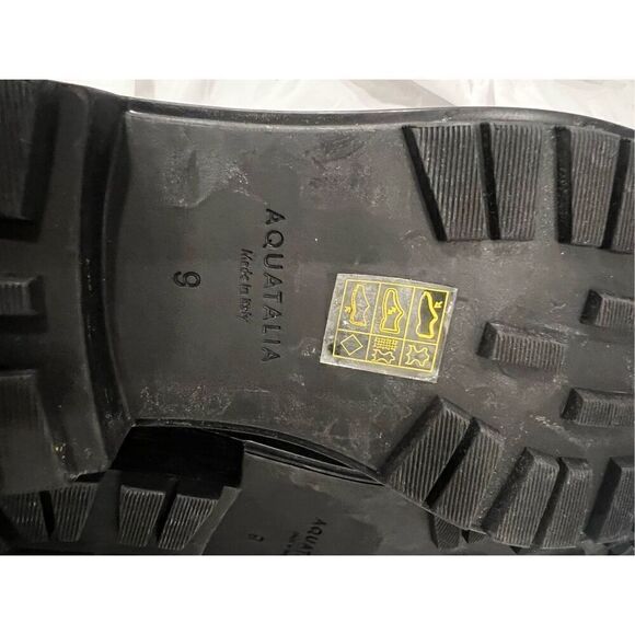 Aquatalia Women's Black Liviana Weatherproof Suede Hiking Bootie Size 9 NWOT - Picture 7 of 8